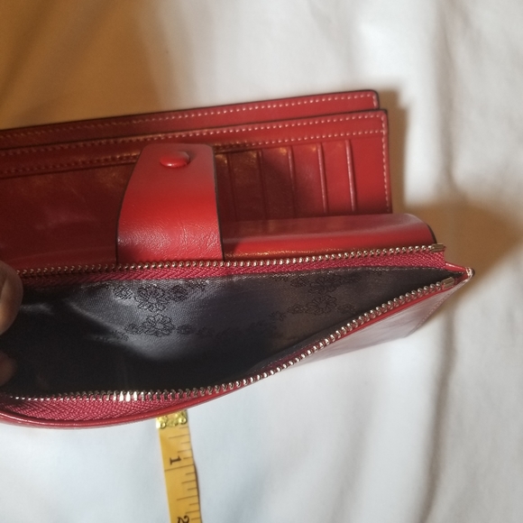 Itslife Womens RFID Blocking Large Capacity Burgundy Leather Wallet - Picture 7 of 7